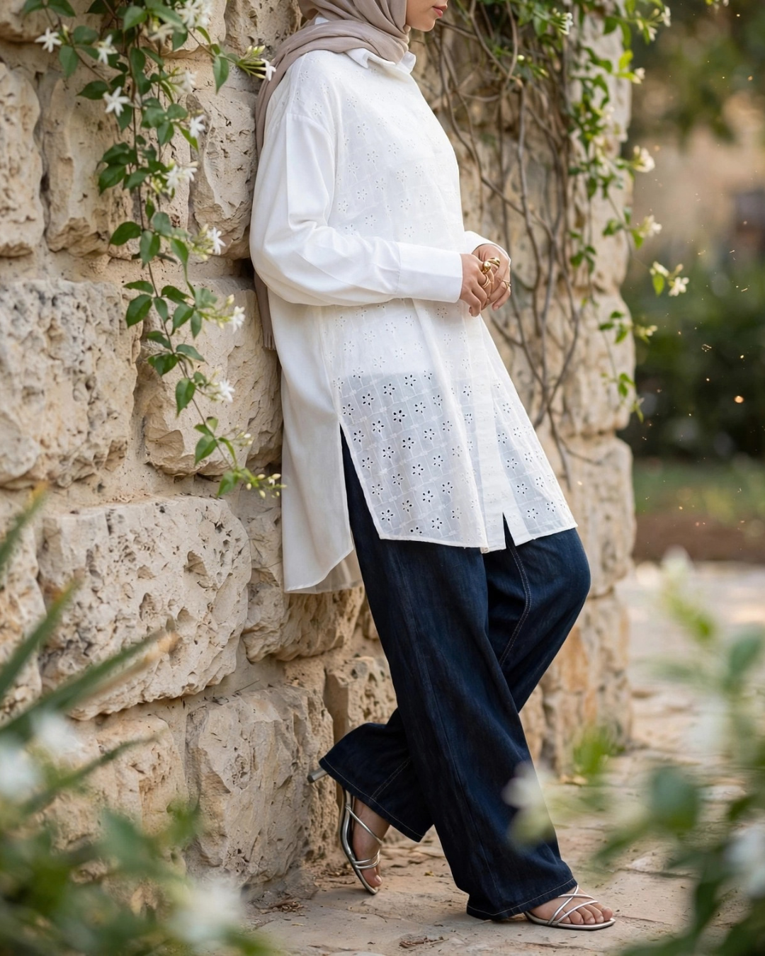 Two-Tone Lace Harmony Shirt