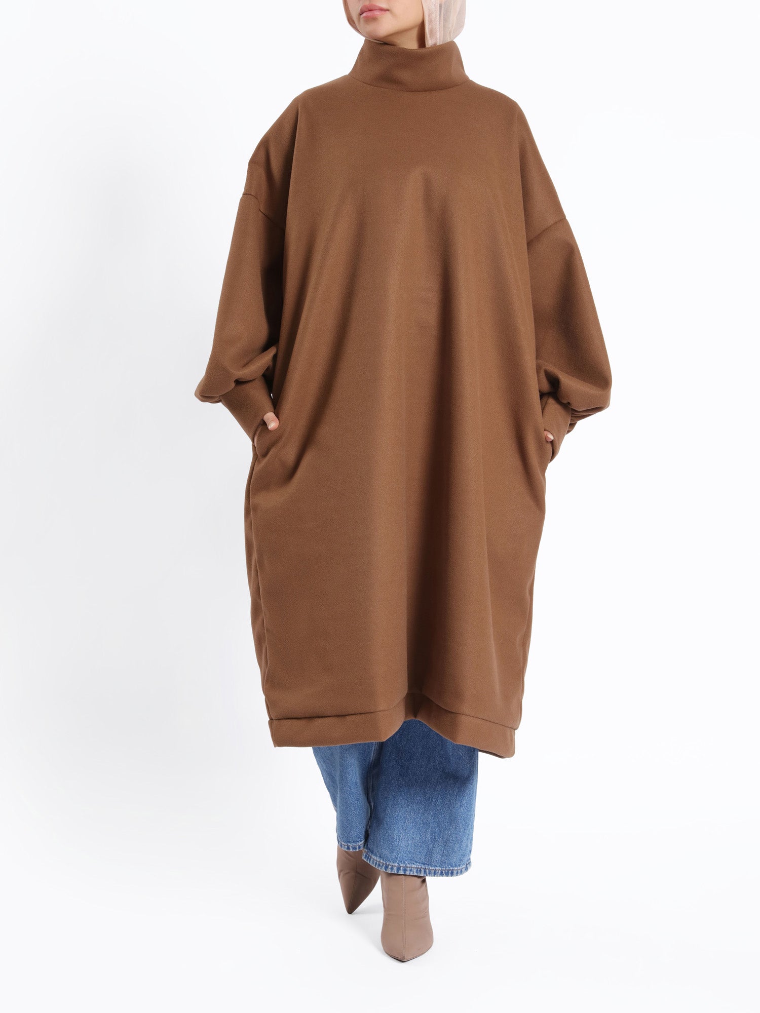 Duchess Puffy-Sleeve Dress