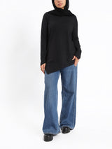 Pointelle Long-Sleeve Basic Top