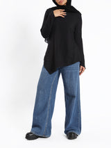 Pointelle Long-Sleeve Basic Top