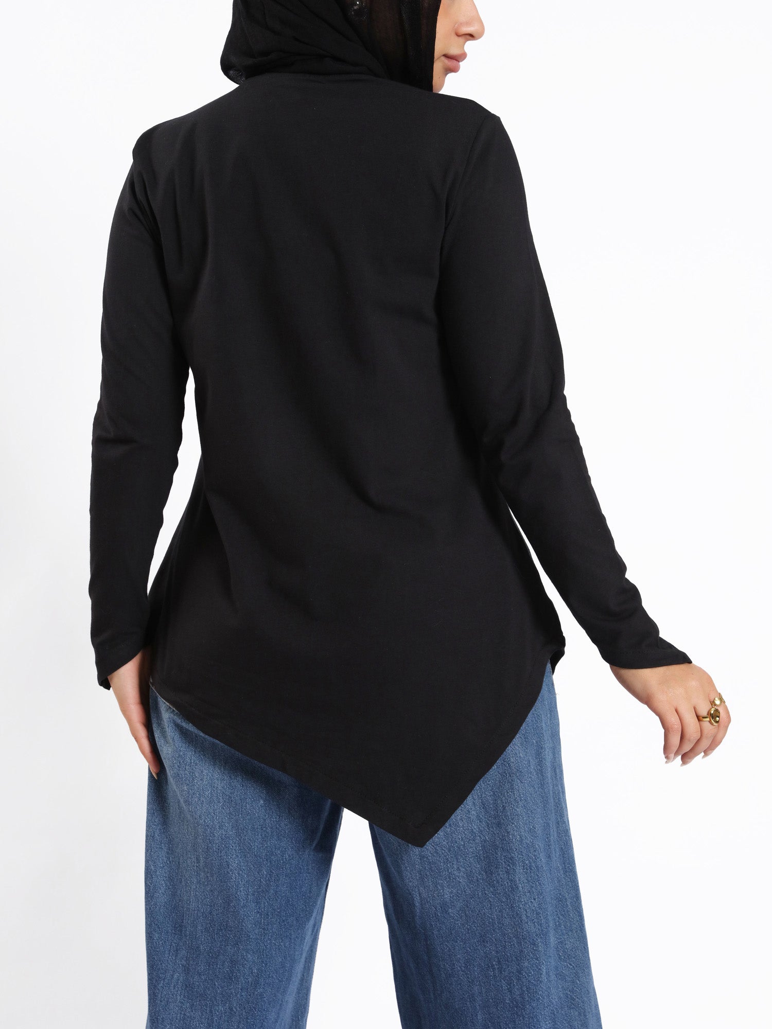 Pointelle Long-Sleeve Basic Top