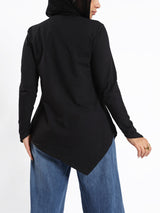 Pointelle Long-Sleeve Basic Top