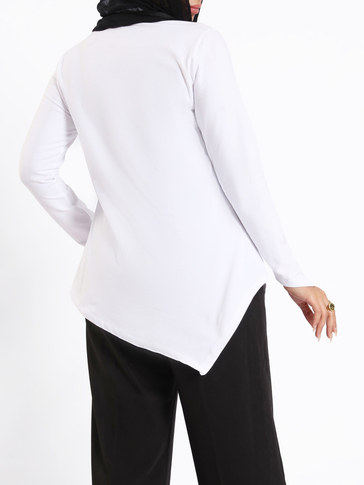 Pointelle Long-Sleeve Basic Top