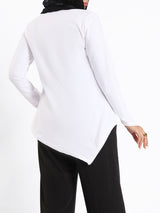 Pointelle Long-Sleeve Basic Top