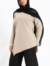 Pointelle Long-Sleeve Basic Top