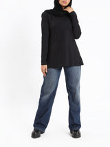 Rounda Long-Sleeve Basic Top