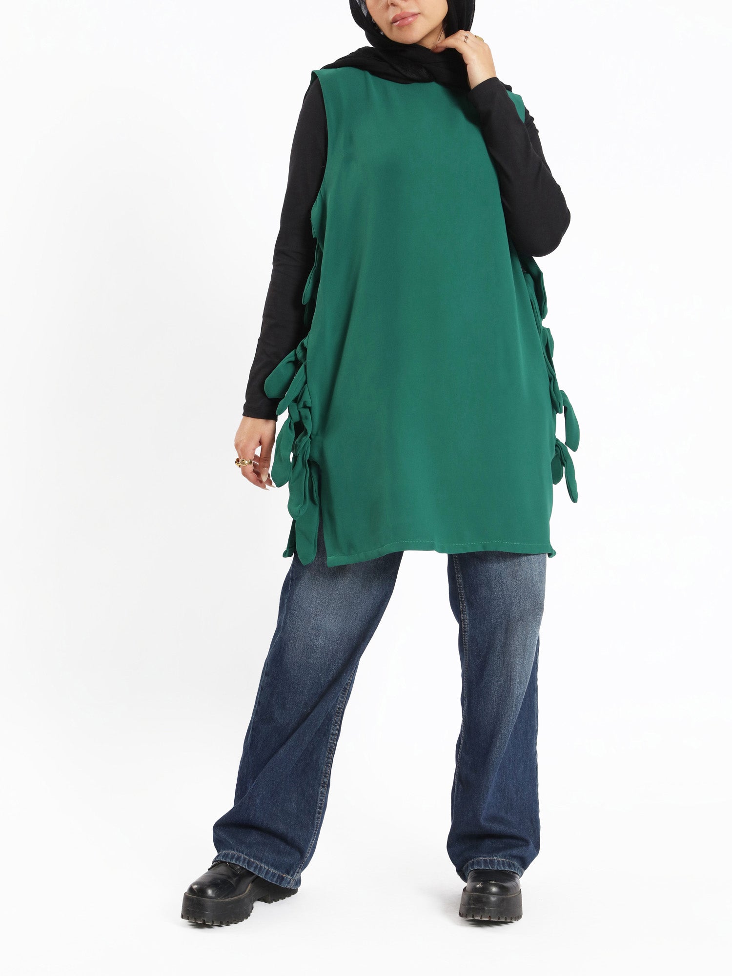 Bow Tie Vest - Emalina Fashion