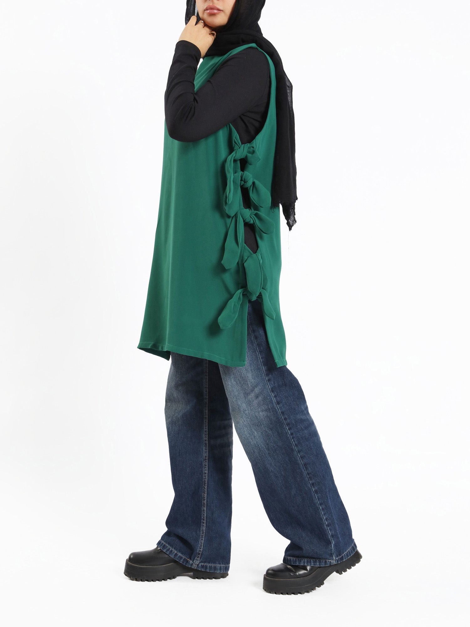 Bow Tie Vest - Emalina Fashion