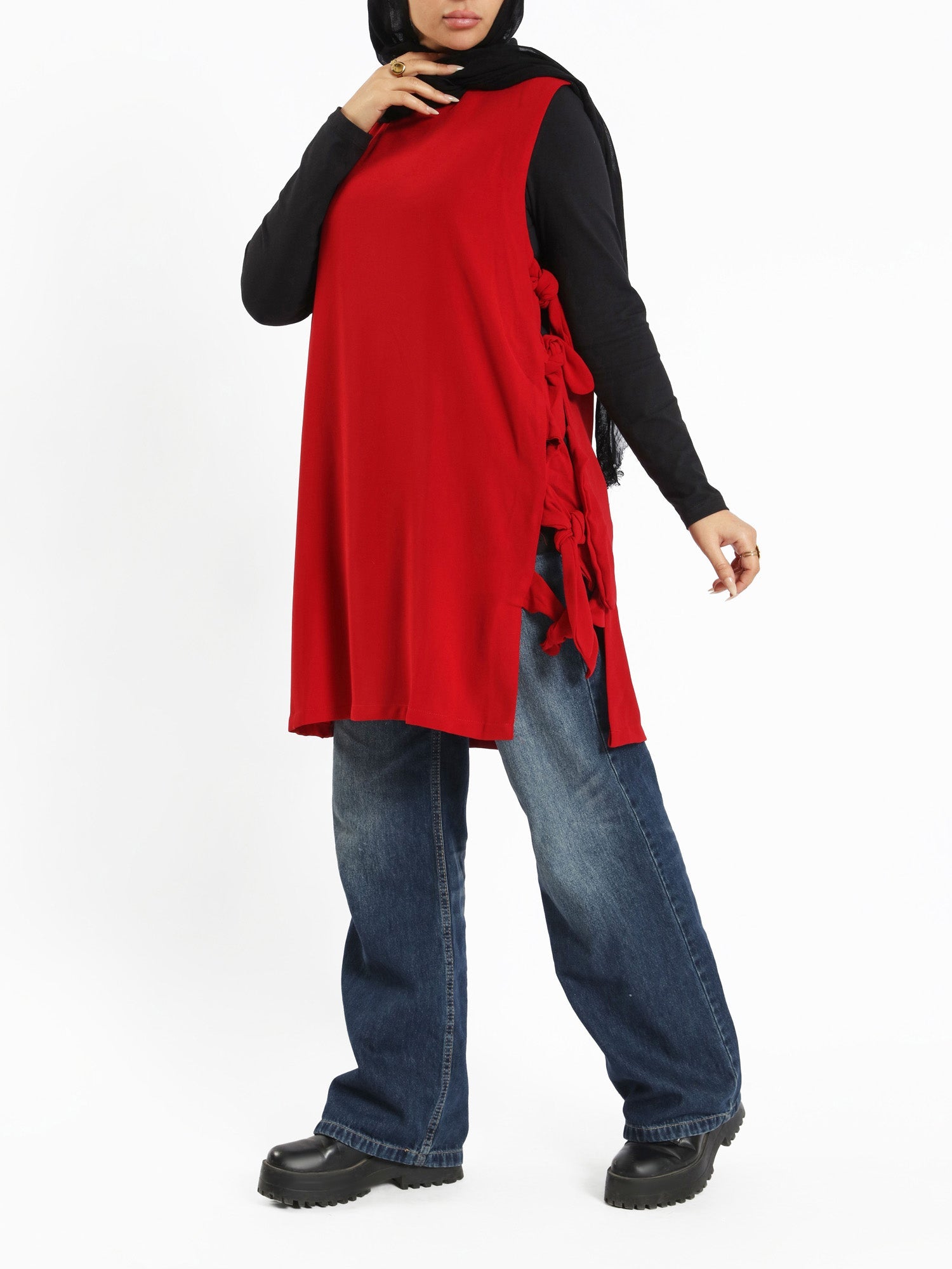 Bow Tie Vest - Emalina Fashion