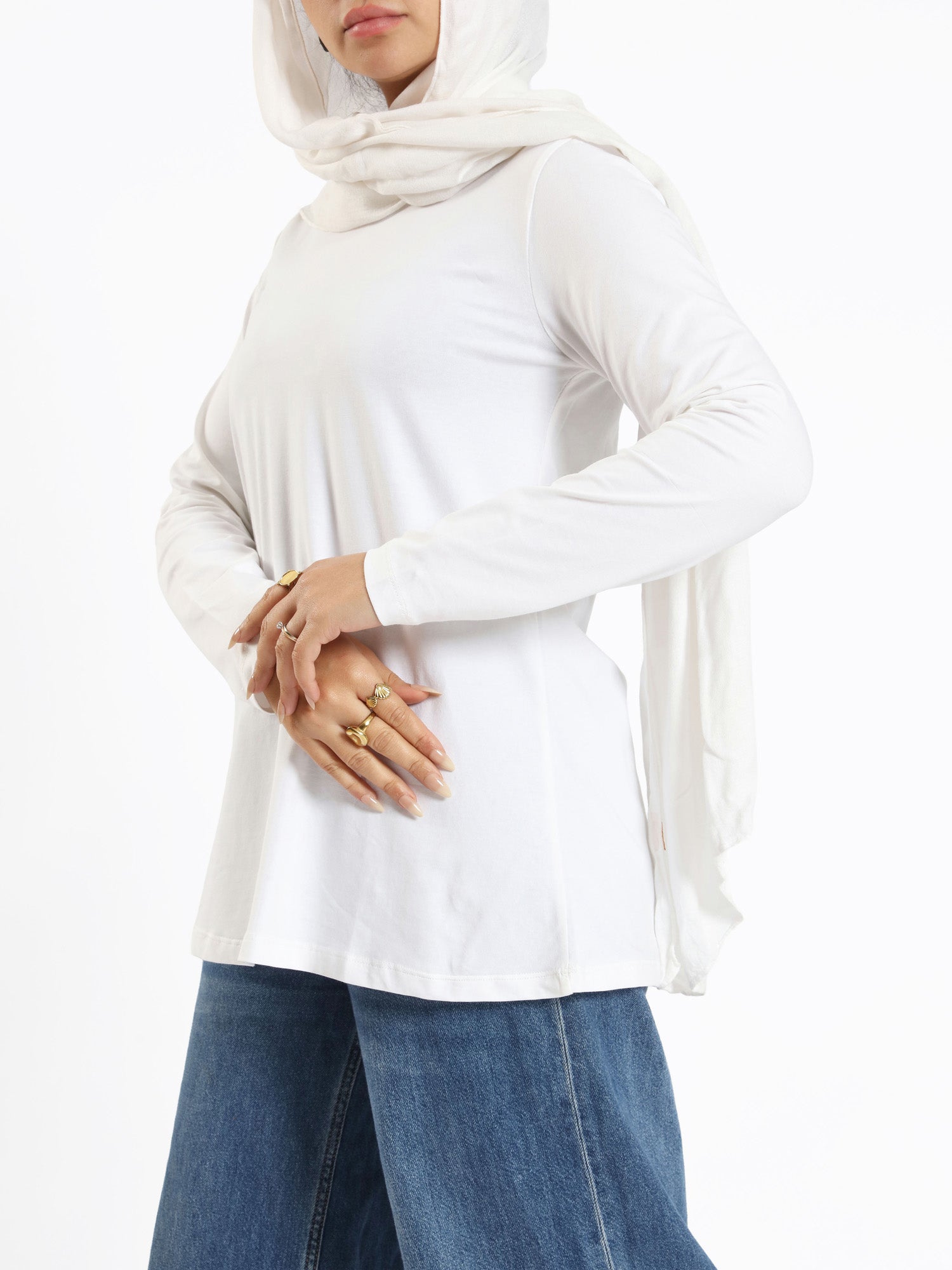 Rounda Long-Sleeve Basic Top