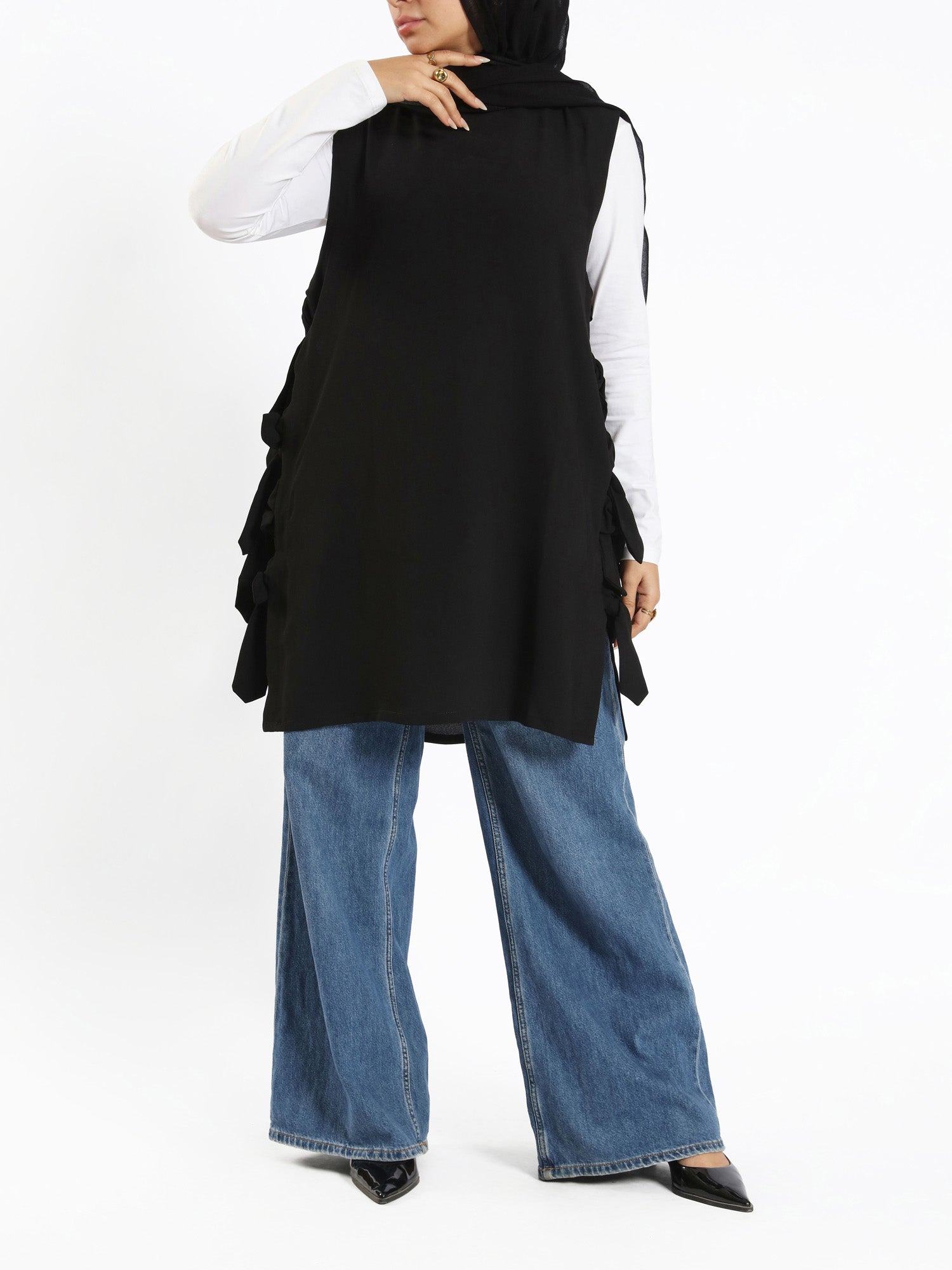 Bow Tie Vest - Emalina Fashion