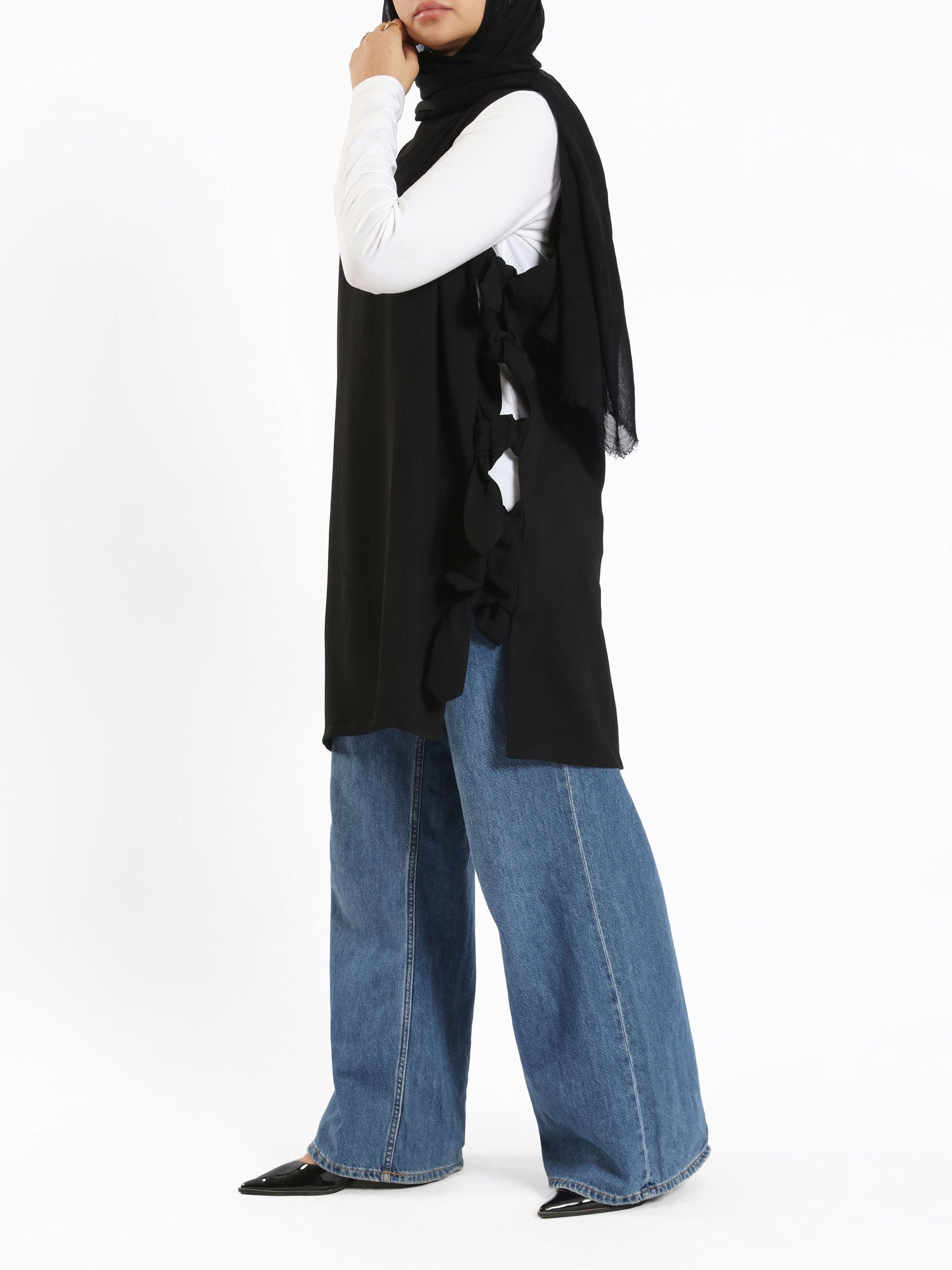 Bow Tie Vest - Emalina Fashion