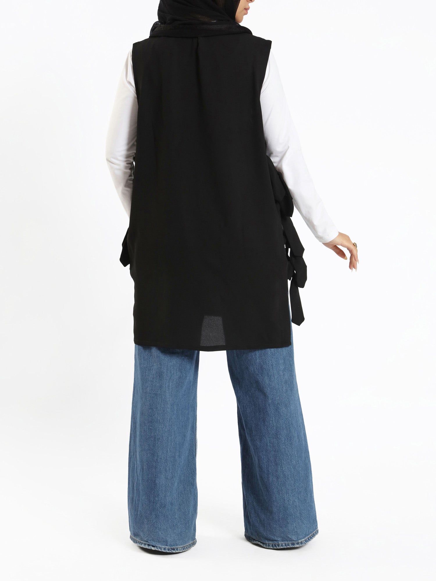 Bow Tie Vest - Emalina Fashion