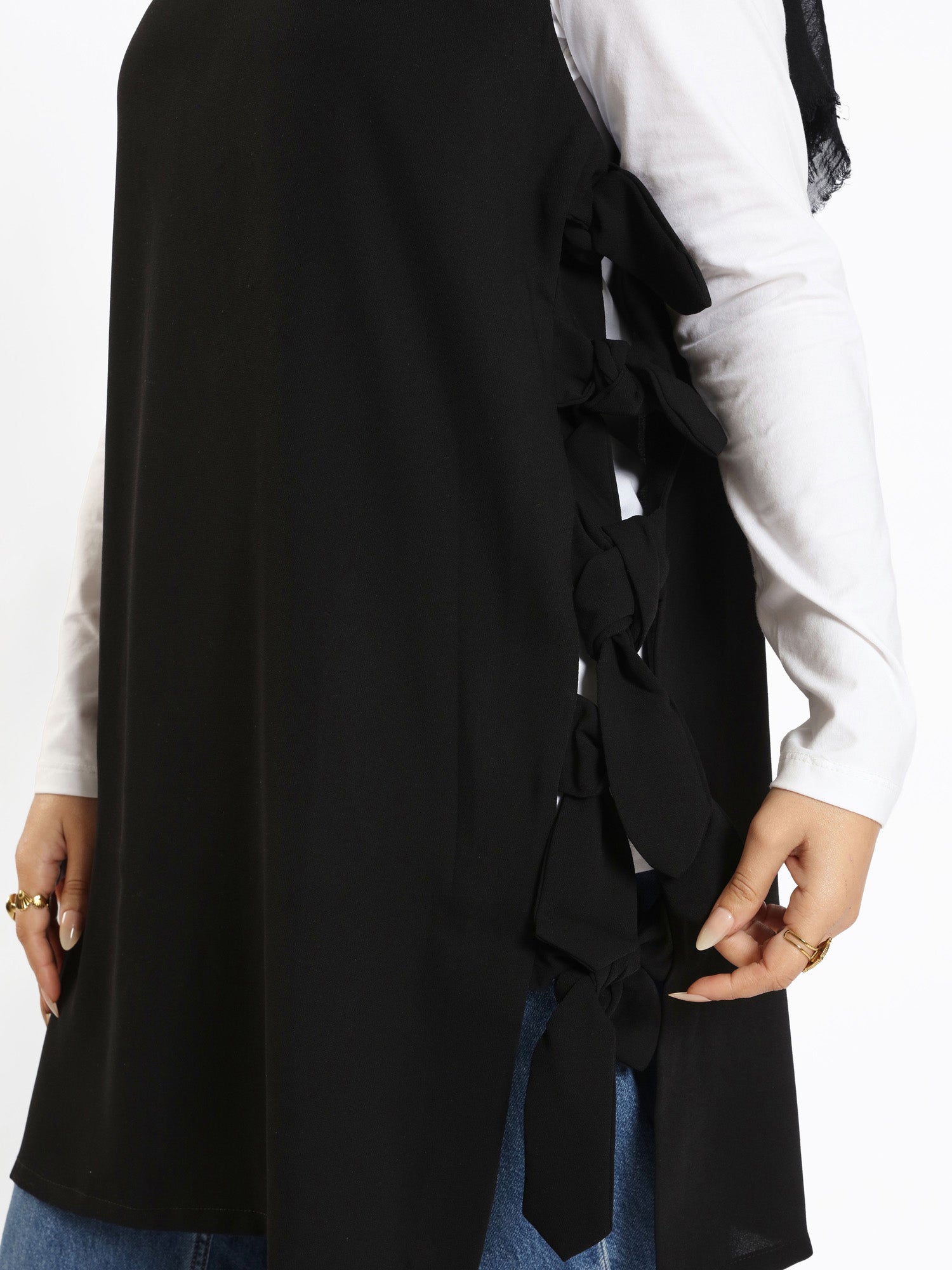 Bow Tie Vest - Emalina Fashion