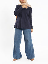 Rounda Long-Sleeve Basic Top