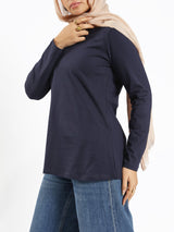 Rounda Long-Sleeve Basic Top