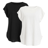 Soft Curve Short-Sleeve Basic Top Bundle