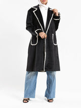 Elegant Suede Coat - Emalina Fashion