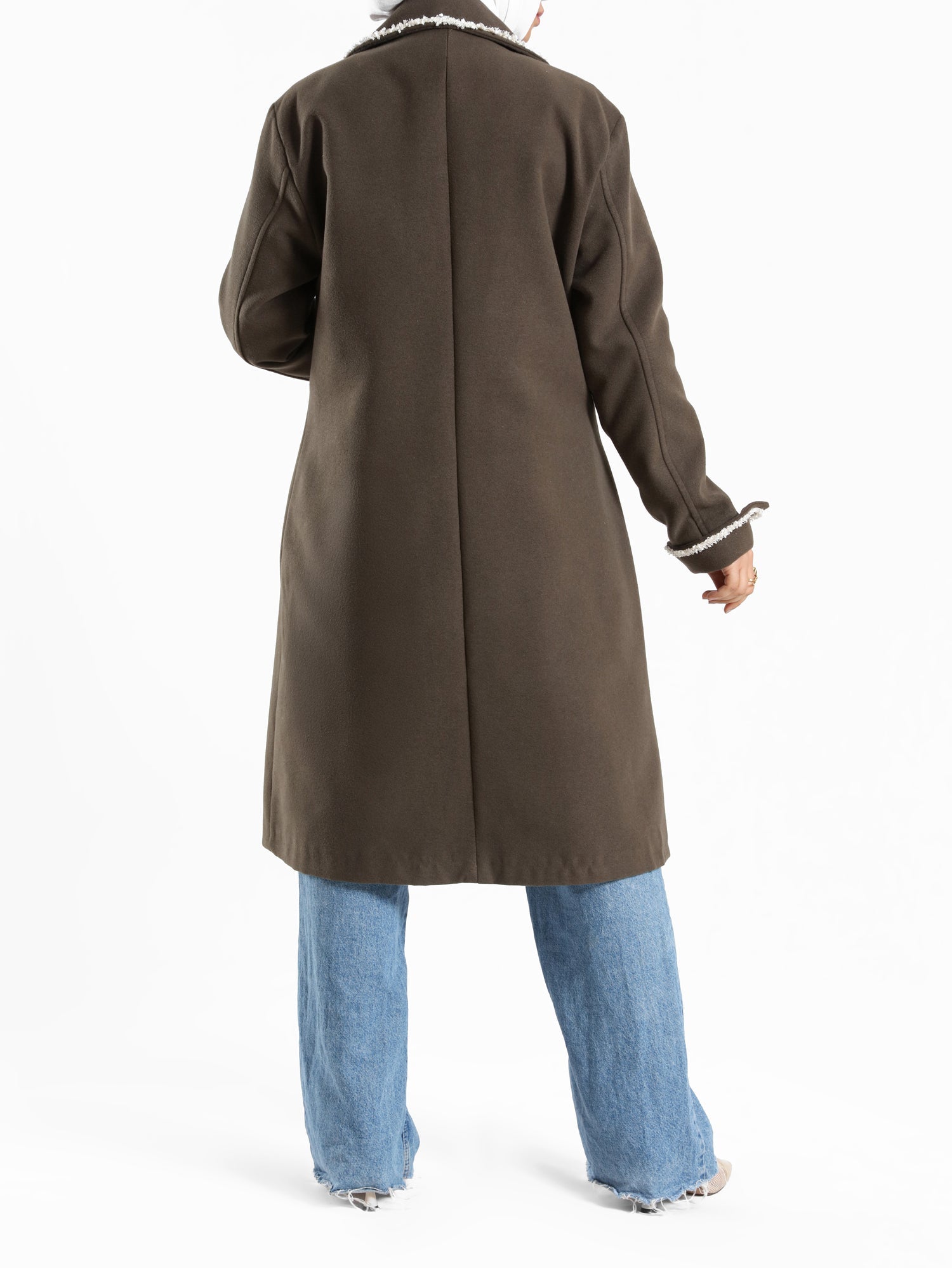 Elegant Wool Coat - Emalina Fashion