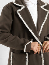 Elegant Wool Coat - Emalina Fashion