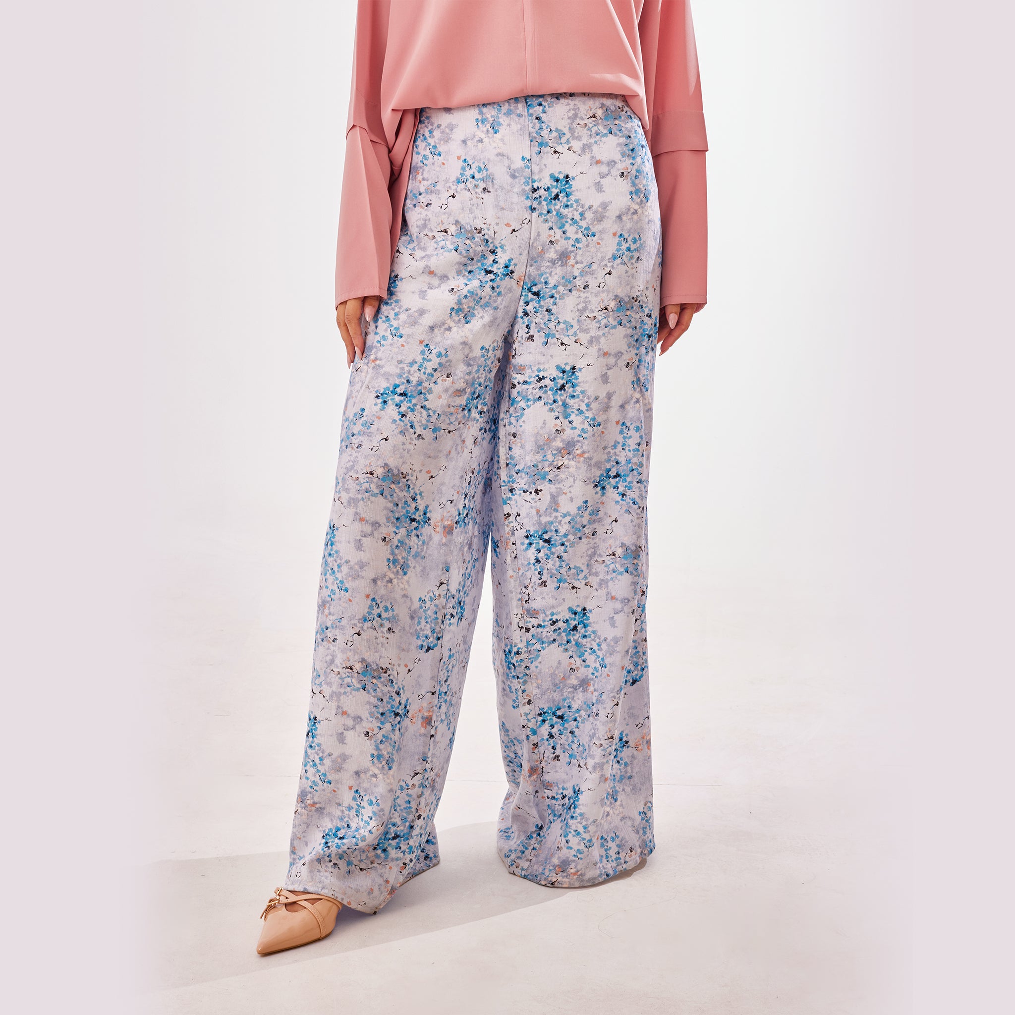 Blooming Linen Wide-Leg Pants