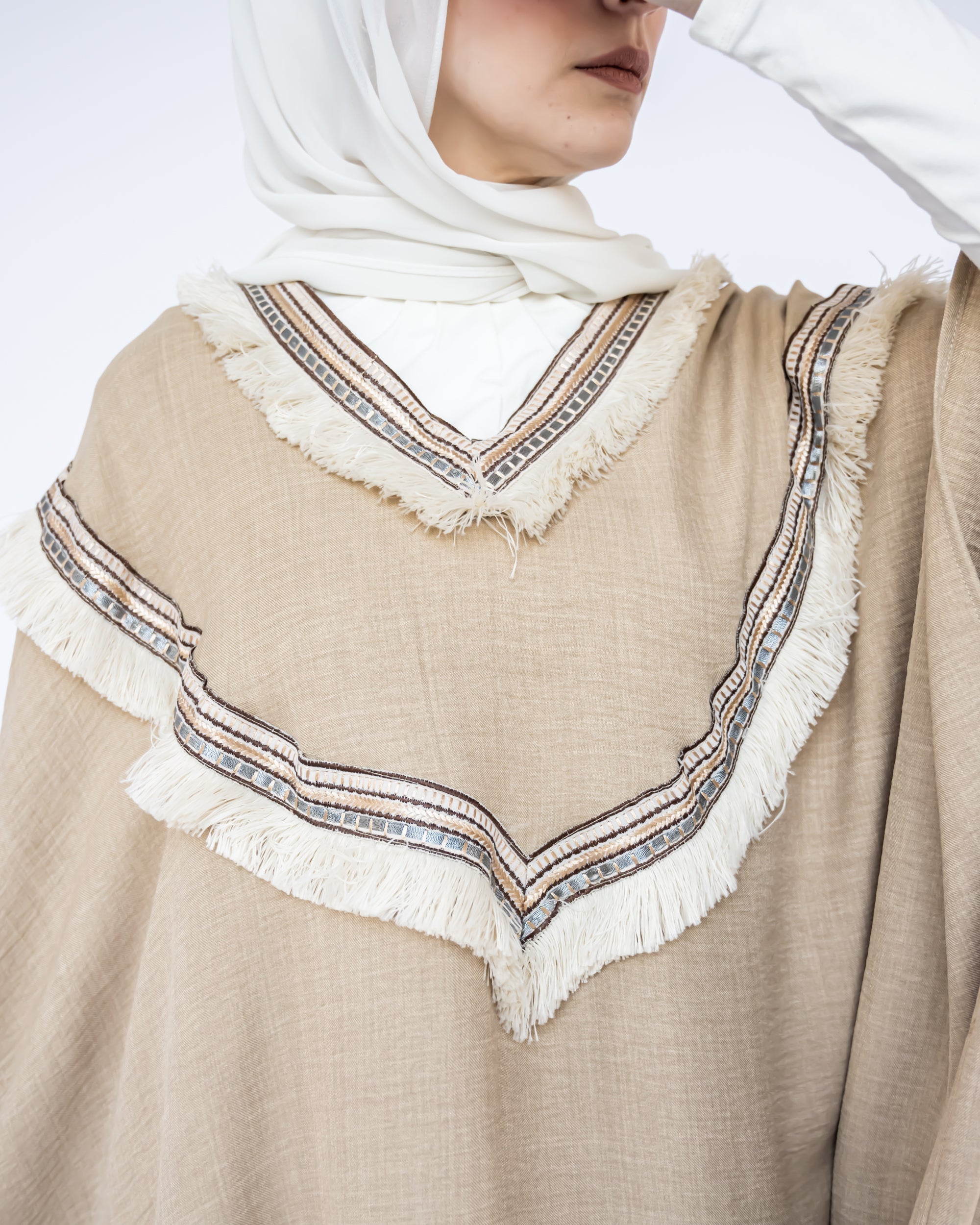 Enchanted V - Neck Cape - Emalina Fashion