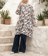Floral Ruffle Shirt