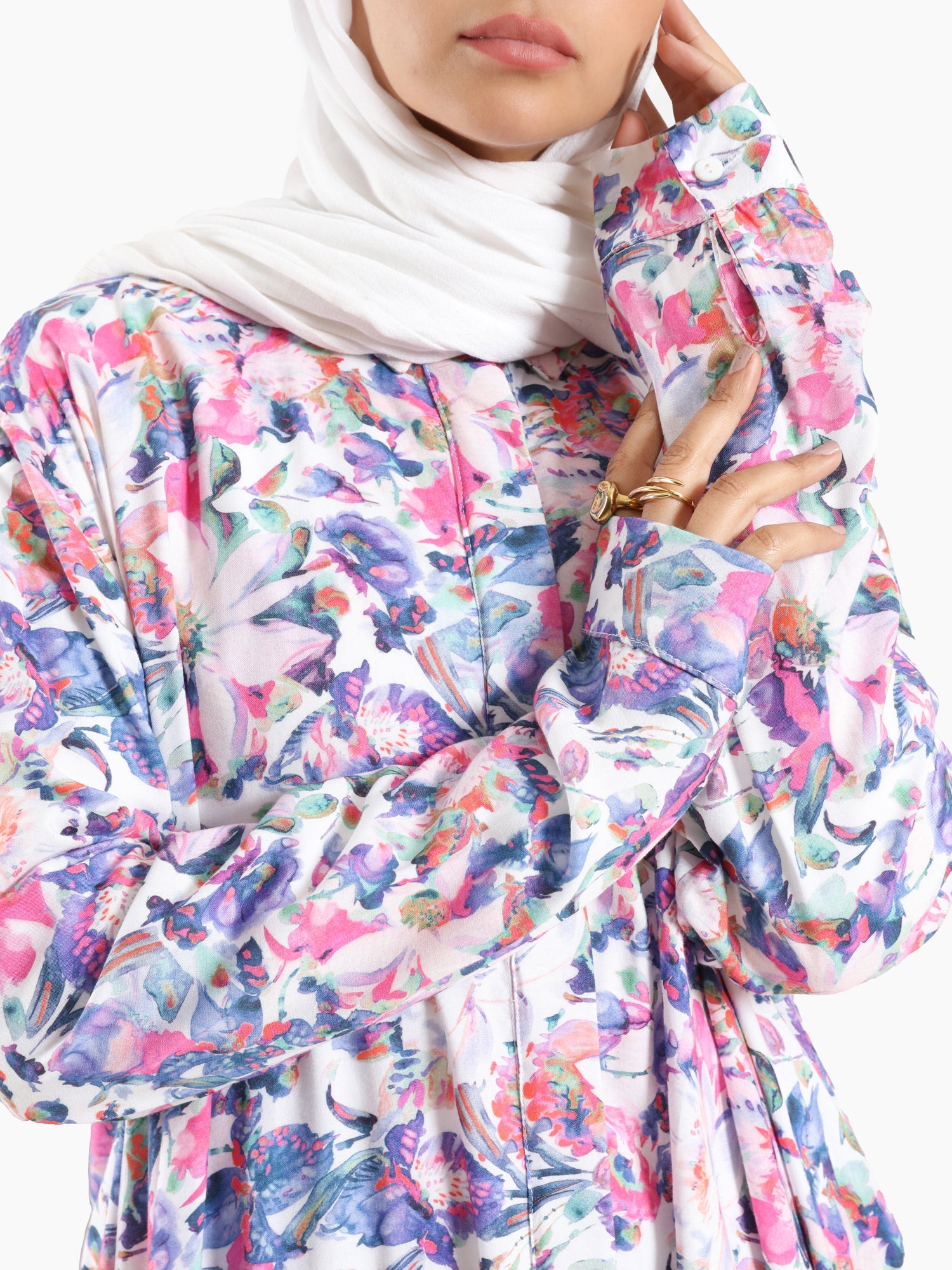 Kazel Ruffle Shirt Floral Ruffle Shirt | Shirts for Women – Emalina Fashion