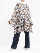 Floral Ruffle Shirt - Emalina Fashion