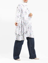 Floral Ruffle Shirt - Emalina Fashion