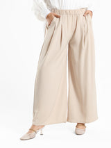 Floret Twirl Pants in airy viscose blend with wide-leg cut and high-rise waist, a breezy summer staple in turquoise, black, or beige