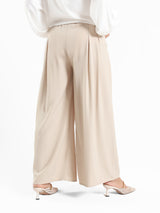 Floret Twirl Pants in airy viscose blend with wide-leg cut and high-rise waist, a breezy summer staple in turquoise, black, or beige