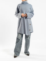 High Collar Sweater - Emalina Fashion