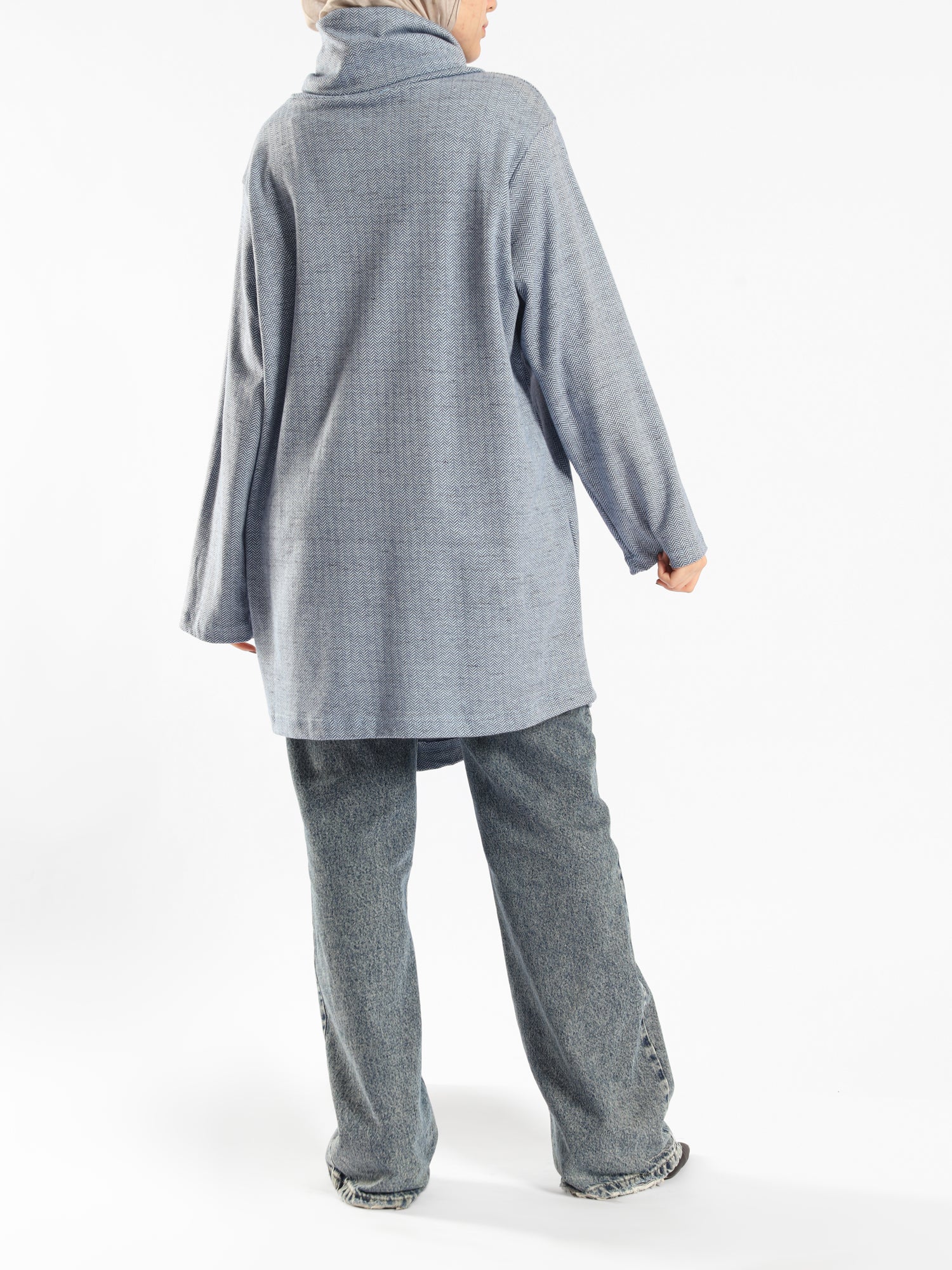 High Collar Sweater - Emalina Fashion