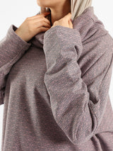 High Low Printed Sweater - Emalina Fashion