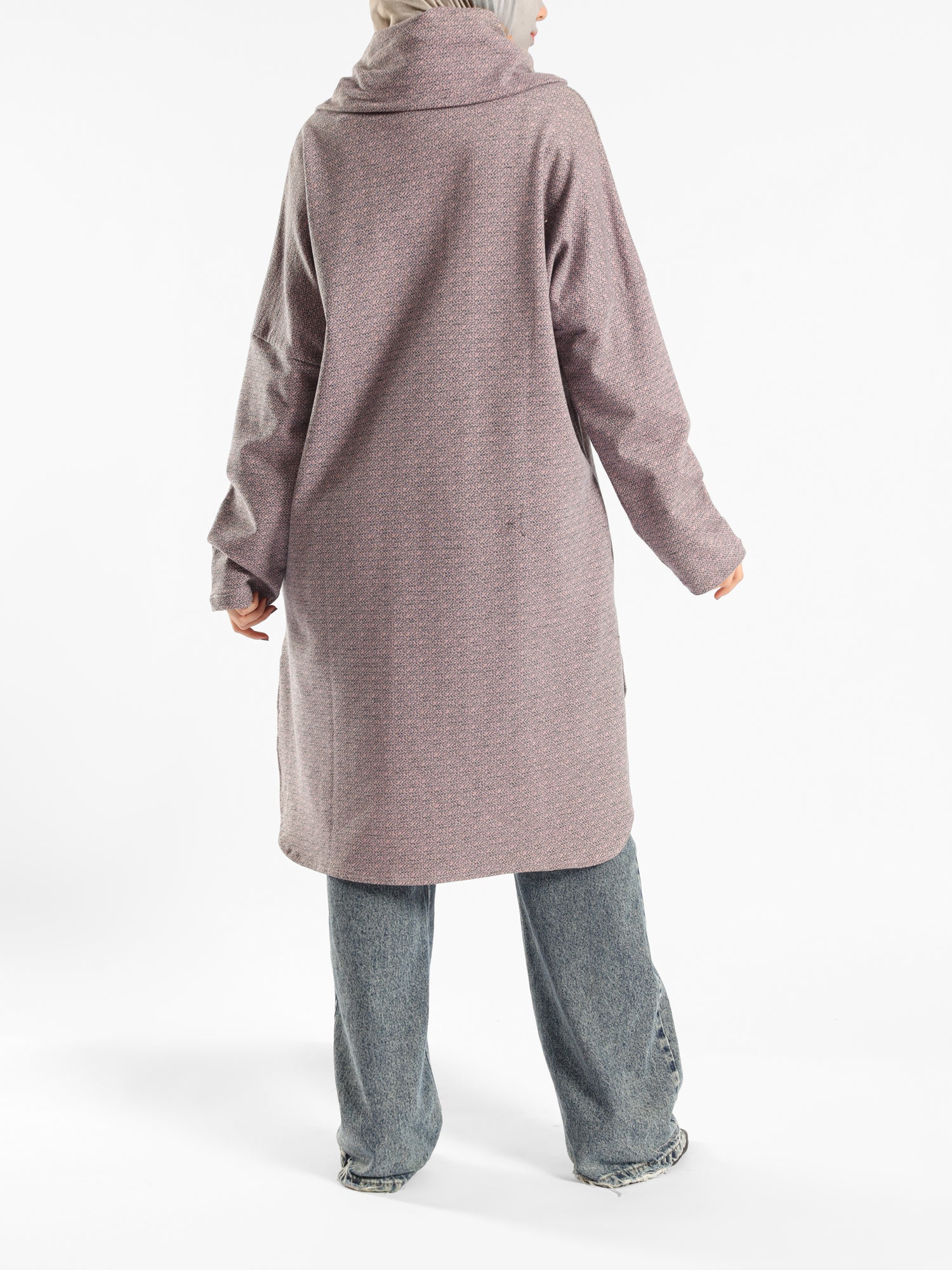 High Low Printed Sweater - Emalina Fashion