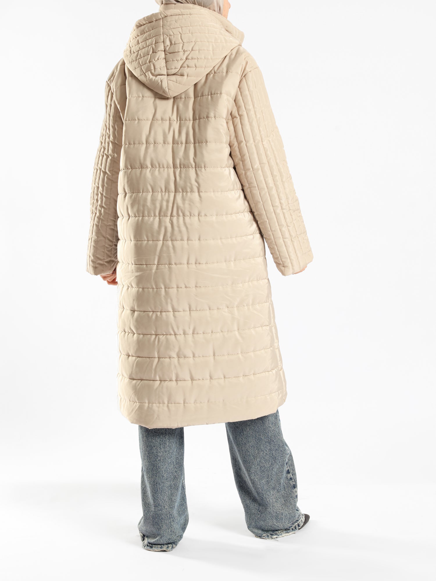 Long Puffer Coat - Emalina Fashion