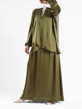 Modest Satin Set - Emalina Fashion
