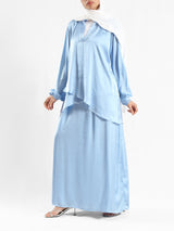 Modest Satin Set - Emalina Fashion