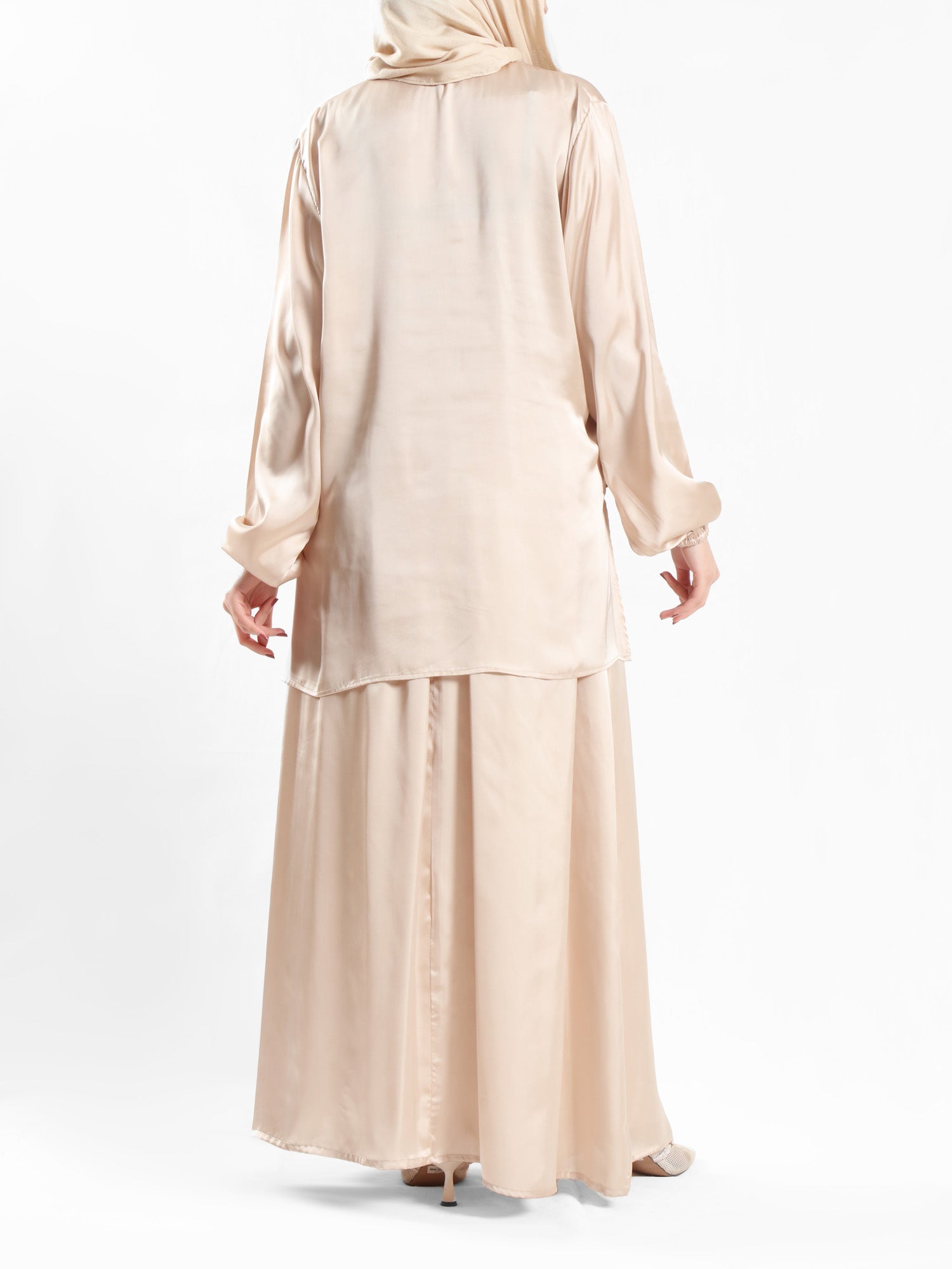 Modest Satin Set - Emalina Fashion