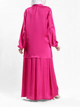 Modest Satin Set - Emalina Fashion