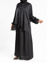 Modest Satin Top - Emalina Fashion
