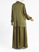 Modest Satin Set - Emalina Fashion