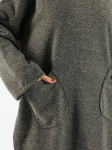 Oversized Pocketed Sweater - Emalina Fashion
