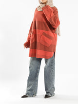 Oversized Pocketed Sweater - Emalina Fashion