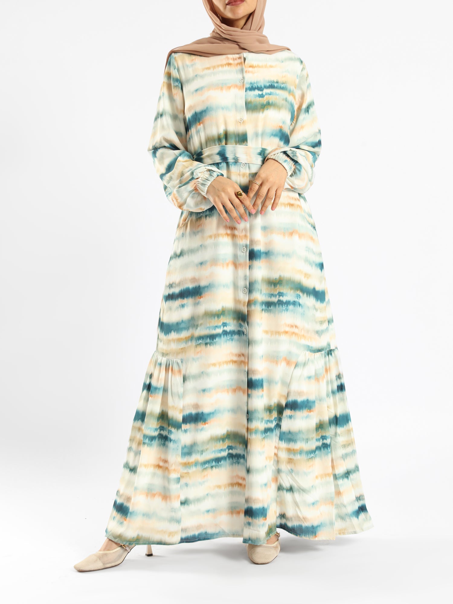 Prismatic Bloom Dress - Emalina Fashion