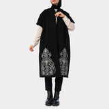 Royal Embroidered Wool Poncho