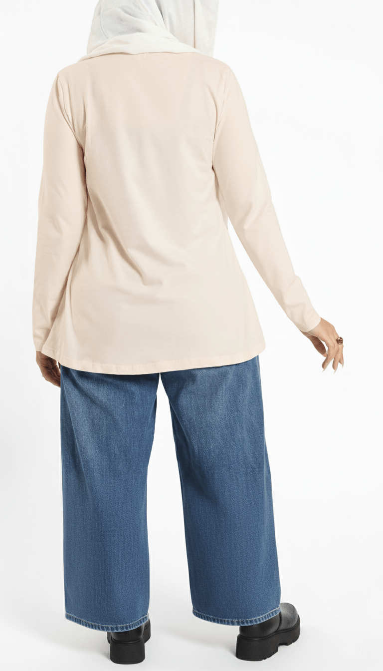 Rounda Long-Sleeve Basic Top