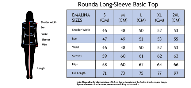 Rounda Long-Sleeve Basic Top