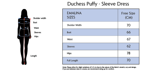 Duchess Puffy-Sleeve Dress